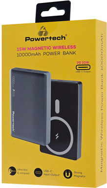 Powertech PT-1377 MagSafe Power Bank 10000mAh 20W Gray vue 7