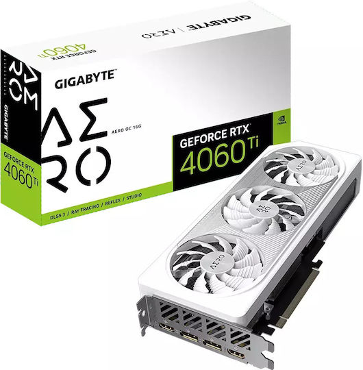Gigabyte GeForce RTX 4060 Ti 16GB GDDR6 Aero OC Graphics Card (GV-N406TAERO OC-16GD)