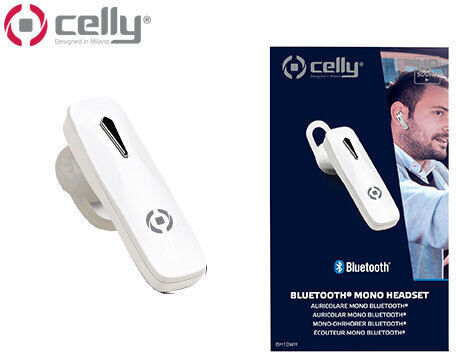 Celly BH10 Earbud Bluetooth Handsfree Earphone White view 3