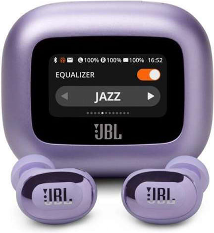 JBL Live Buds 3 Bluetooth Handsfree Earphones with Sweat Resistance and Charging Case Purple vue 4