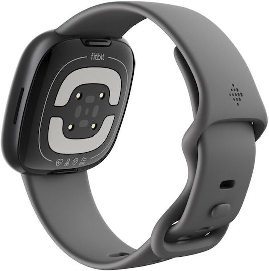 Fitbit Sense 2 Aluminium Waterproof Smartwatch with Heart Rate Monitor (Shadow Grey / Graphite) view 3