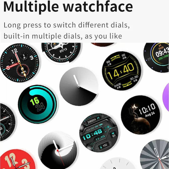 KL2 45mm Smartwatch with Heart Rate Monitor (Black) view 6