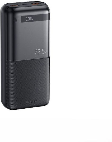 Remax RPP-72 Power Bank 20000mAh with 2 USB-A Ports Power Delivery Black view 1