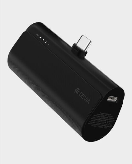 Devia EP141 Mini Pocket Power Bank 4800mAh 20W Power Delivery Black view 2