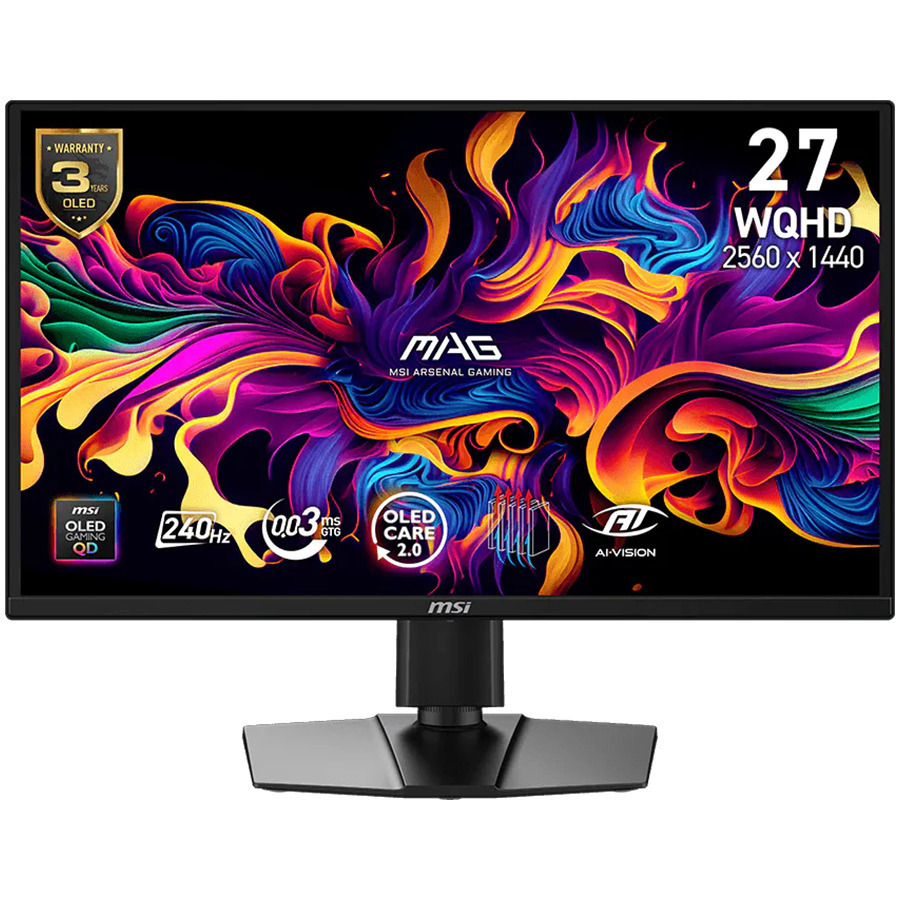 MSI MAG 272QP X24 QD-OLED HDR Gaming Monitor 26.5" QHD 2560x1440 240Hz with 0.03ms Response Time GTG