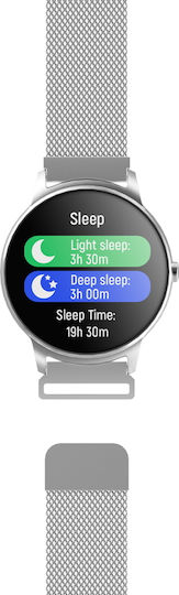 Forever Forevive 2 SB-330 Smartwatch with Heart Rate Monitor (Silver) view 8