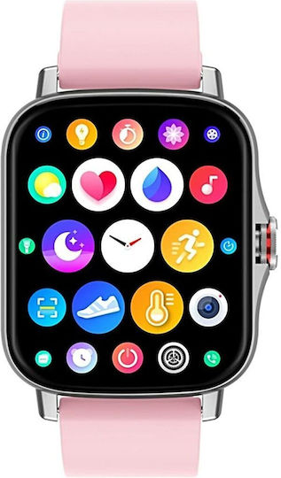 Radiant Las Vegas Premium Aluminium Smartwatch with Heart Rate Monitor (Pink) view 1