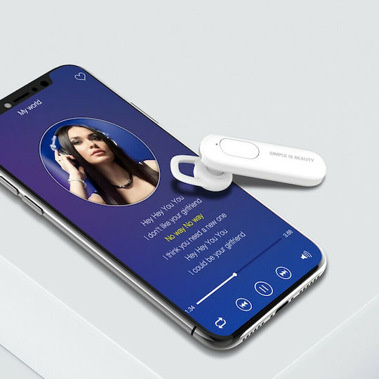 XO BE4 Earbud Bluetooth Handsfree Earphone White view 4
