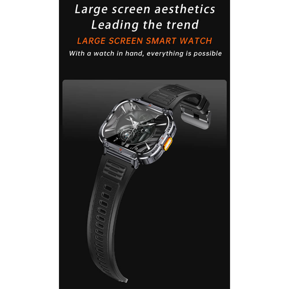 Microwear NX23 Smartwatch with Heart Rate Monitor (Orange) vue 9