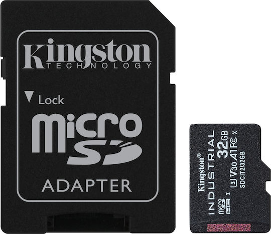 Kingston Industrial microSDHC 32GB U3 V30 A1 UHS-I 100MB/s With Adapter vue 2