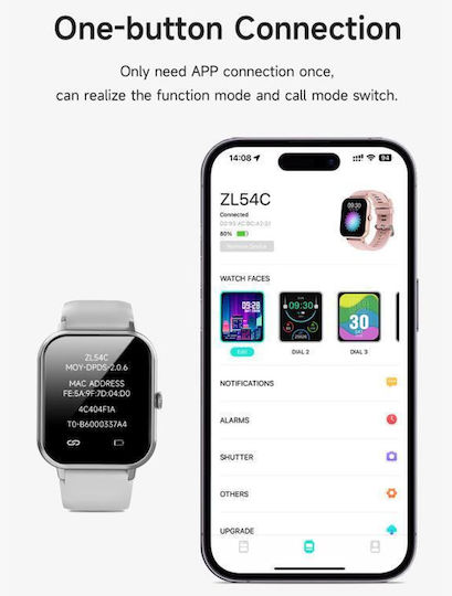 Devia Wt2 Smartwatch with Heart Rate Monitor (Gray) view 5