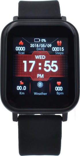 Andowl Q-916 Smartwatch with Heart Rate Monitor (Black) view 2