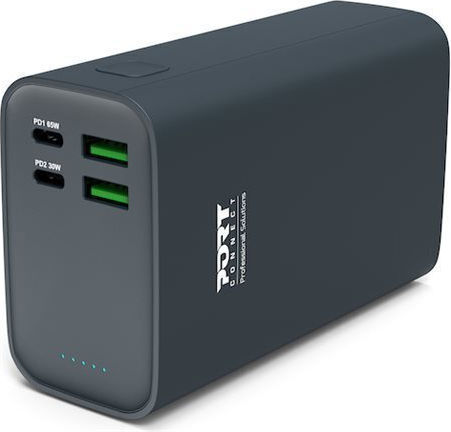 Port Designs Power Bank 26800mAh 65W with 2 USB-A Output Ports and 2 USB-C Output Ports Power Delivery