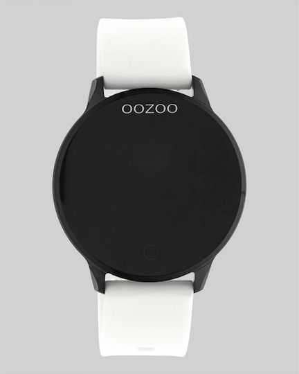 Oozoo Q00112 Stainless Steel 43mm Smartwatch with Heart Rate Monitor (Black / White) view 4