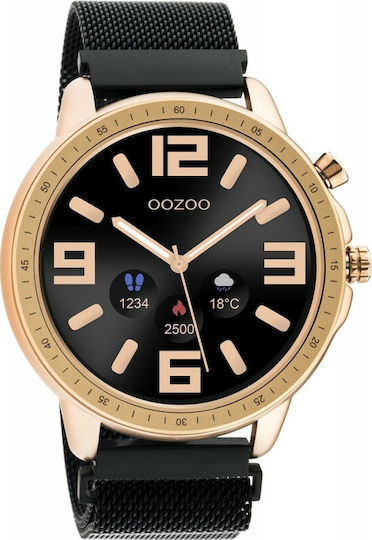 Oozoo Q00308 45mm Smartwatch with Heart Rate Monitor (Rose Gold) vue 5