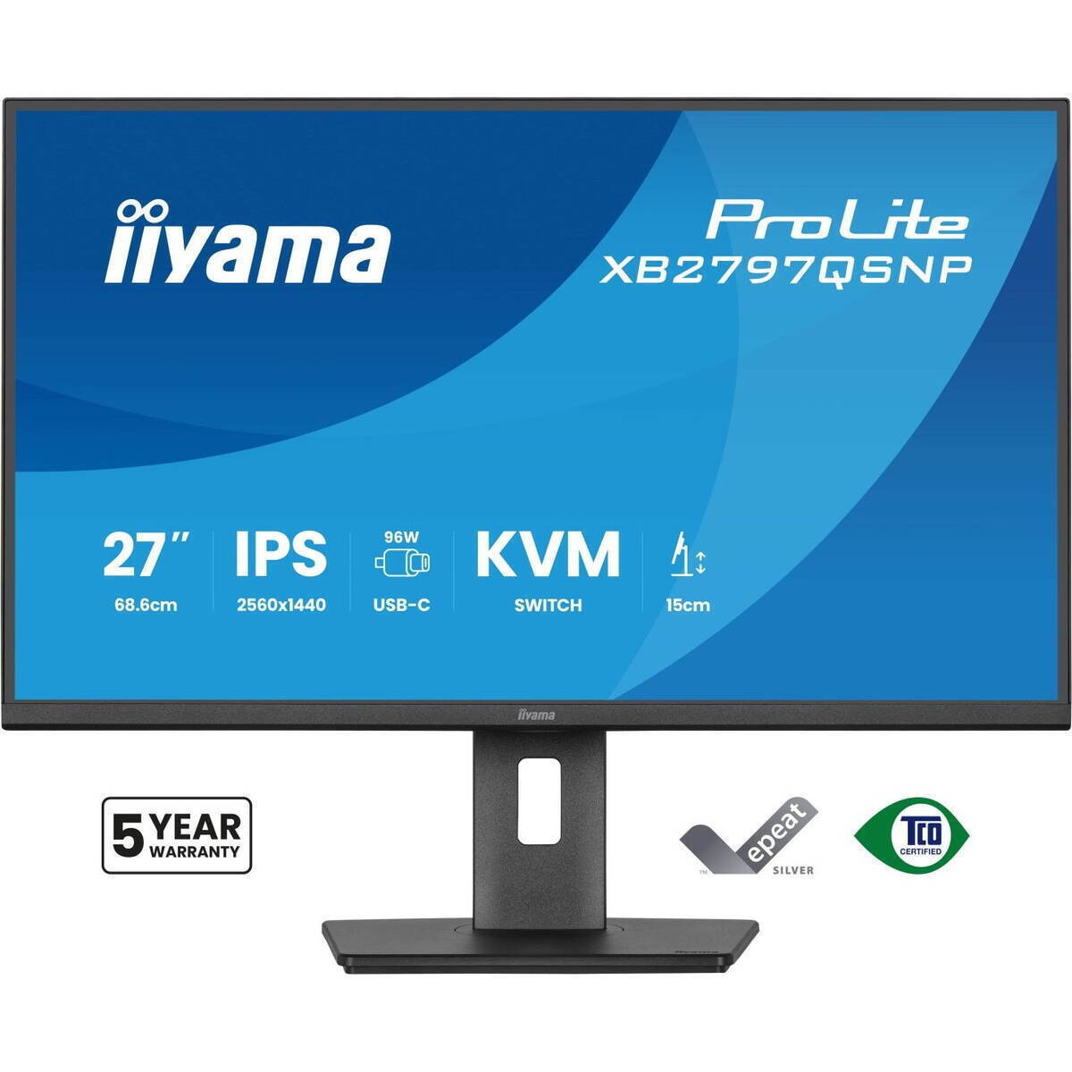 Iiyama ProLite XB2797QSNP-B1 IPS Monitor 27" QHD 2560x1440 view 3