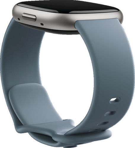 Fitbit Versa 4 Aluminium 41mm Waterproof Smartwatch with Heart Rate Monitor (Blue/Platinum) vue 4