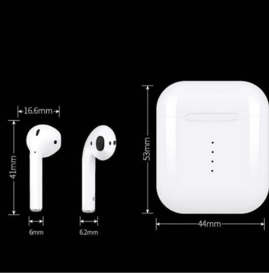 i666 Earbud Bluetooth Handsfree Earphones with Charging Case White view 4