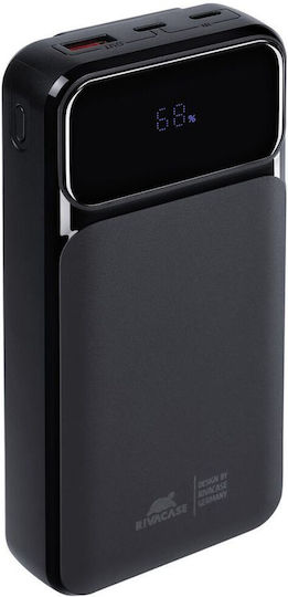 Rivacase VA2211 Power Bank 20000mAh 22.5W with USB-A Port and USB-C Port Black view 2