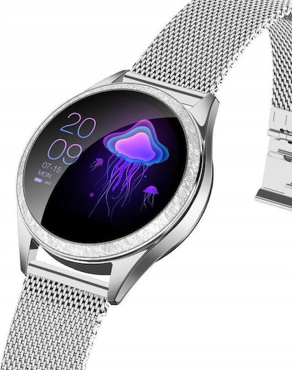 Oromed Crystal Smartwatch with Heart Rate Monitor (Silver)