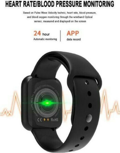 Andowl G1 Smartwatch with Heart Rate Monitor (Black) view 7