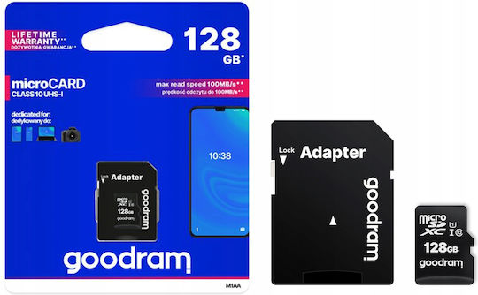 Goodram Microsdxc Memory Card 128gb Cl10 Uhs I + Adapter Ansicht 5