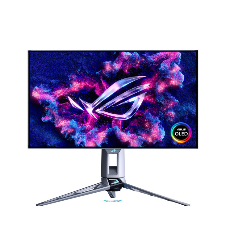 Asus ROG Swift PG27AQWP-W OLED HDR Gaming Monitor 26.5" QHD 2560x1440 540Hz with 0.2ms Response Time GTG Silver view 1