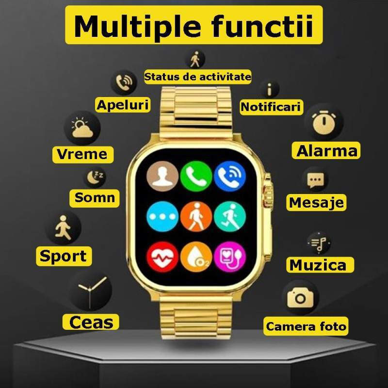 S9 Ultra Max Titanium 45mm Smartwatch (Gold) view 5