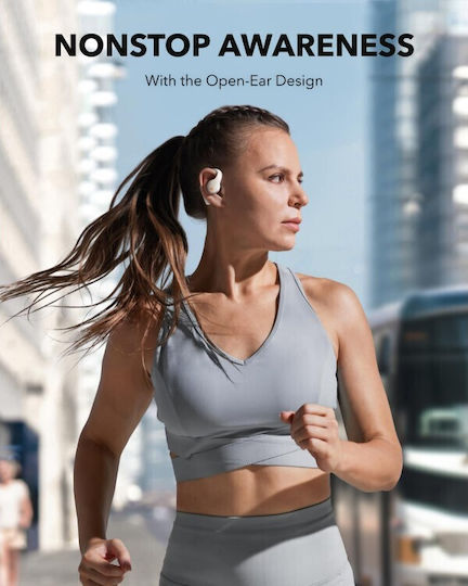 Soundcore by Anker AeroFit Pro Open Ear Bluetooth Handsfree Earphones with Sweat Resistance and Charging Case White vista 5