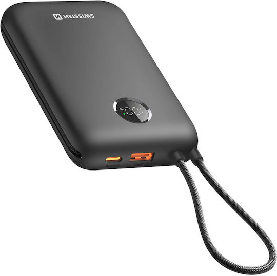 Swissten Voltbox Power Bank 20000mAh 35W with USB-A Port and USB-C Power Delivery Port Black view 5