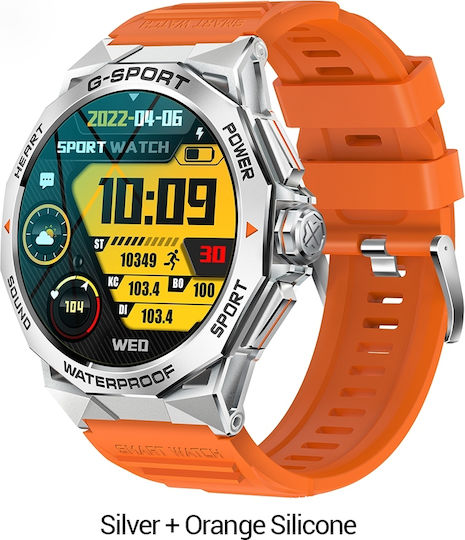 Microwear K62 Smartwatch with Heart Rate Monitor (Orange) view 2