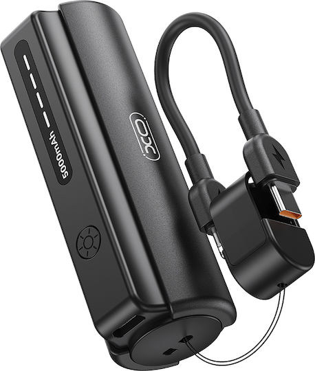 XO PR281 Power Bank 5000mAh 10.5W with USB-C Port Black view 6