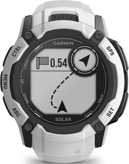 Garmin Instinct 2X Solar 50mm Waterproof Smartwatch with Heart Rate Monitor (Whitestone) vue 4