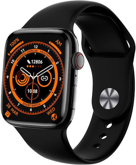 NO.1 DT8 MAX 38mm Smartwatch with Heart Rate Monitor (Black)