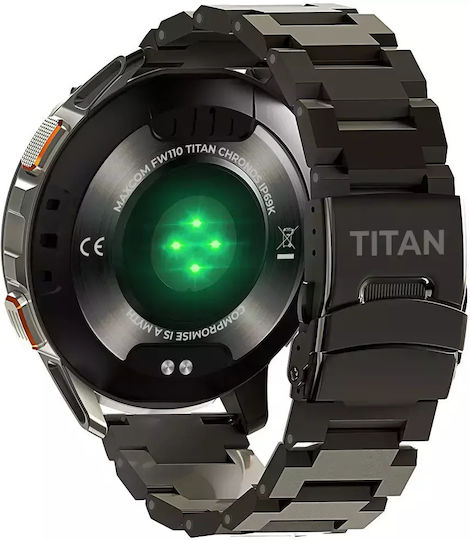 MaxCom FW110 Titan Chronos Titanium Smartwatch with SIM and Heart Rate Monitor (Black) view 3