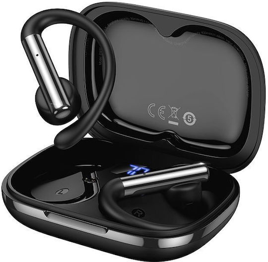 Hoco EW206 Earbud Bluetooth Handsfree Earphones with Sweat Resistance and Charging Case Black view 1