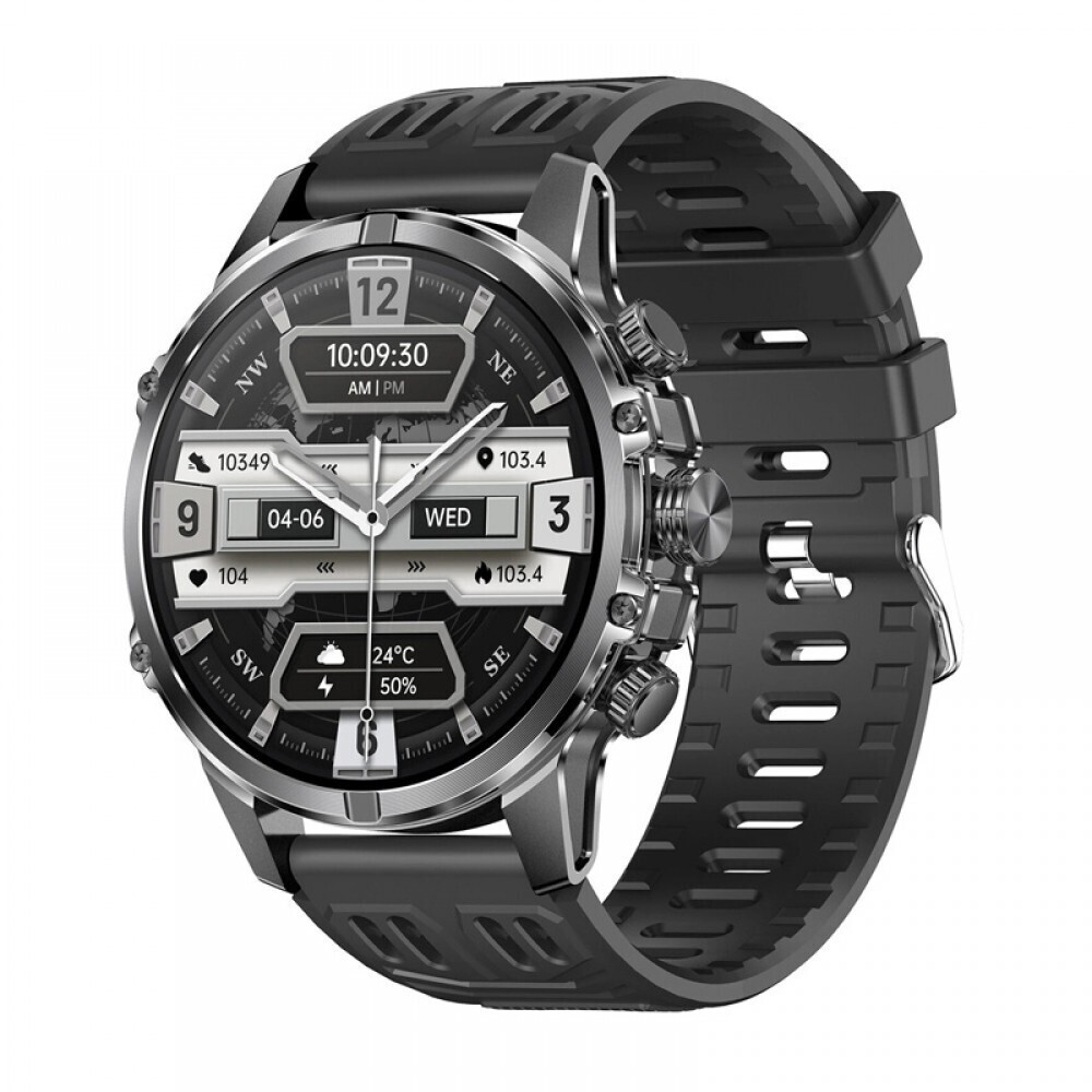 BlitzWolf BW-AT6 Plus 51mm Smartwatch with Heart Rate Monitor (Black) view 1
