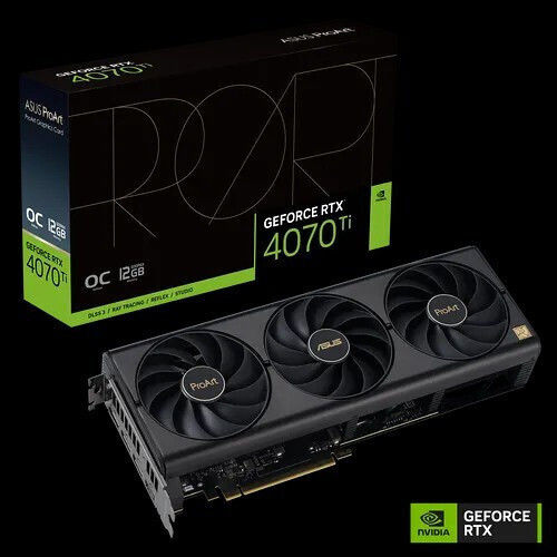 Asus GeForce RTX 4070 Ti 12GB GDDR6X ProArt OC Graphics Card view 4