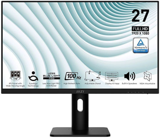 MSI PRO MP275PDE IPS Monitor 27" FHD 1920x1080 with Response Time 1ms GTG vue 6