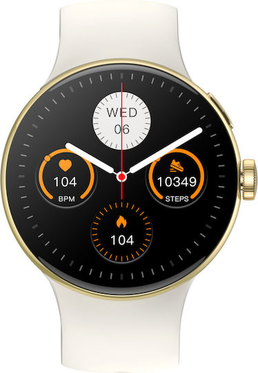 LinWear La24 Smartwatch with Heart Rate Monitor (Gold) view 3