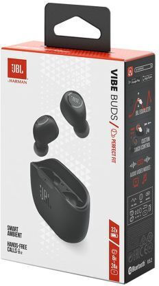 JBL Vibe Buds Bluetooth Handsfree Earphones with Sweat Resistance and Charging Case Black Ansicht 3