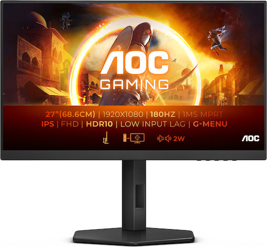 AOC 27G4X IPS Gaming Monitor 27" FHD 1920x1080 180Hz with Response Time 1ms GTG