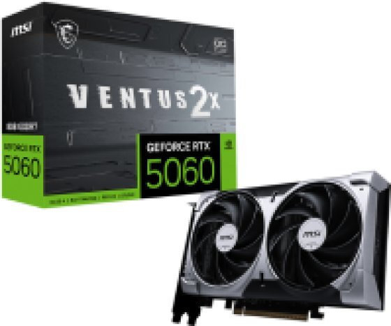 MSI GeForce RTX 5060 8GB GDDR7 Ventus 2X OC Graphics Card 602-V537-24S V537-002R