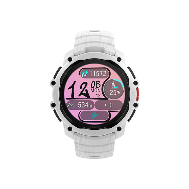 Polar Street X 45mm Waterproof Smartwatch with Heart Rate Monitor Snow White view 3