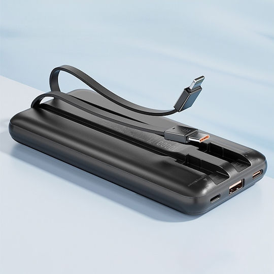 Awei P77K Power Bank 12000mAh 22.5W with 2 USB-A Ports Black vue 5