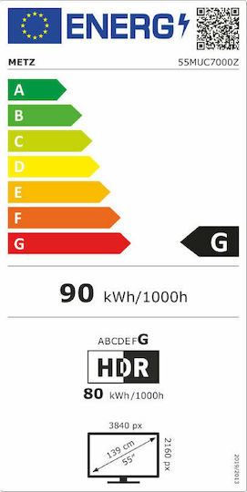 Metz Smart Television 55" 4K UHD LED 55MUC7000Z HDR (2020) view 6