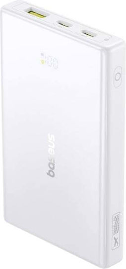 Baseus PicoGo Power Bank 10000mAh 20W with USB-A Port and 2 USB-C Power Delivery Ports White vue 2