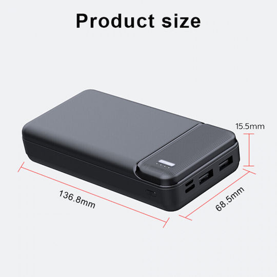 Techsuit PB-N1 Power Bank 10000mAh with 2 USB-A Ports Black vue 7