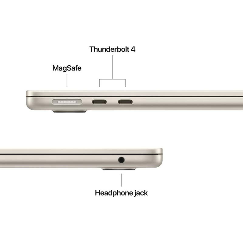 Apple MacBook Air 13.6 IPS Retina Display M4 10-Core 24GB 512GB SSD 10-Core GPU With Charger 35W Dual Port Starlight International English Keyboard vue 9