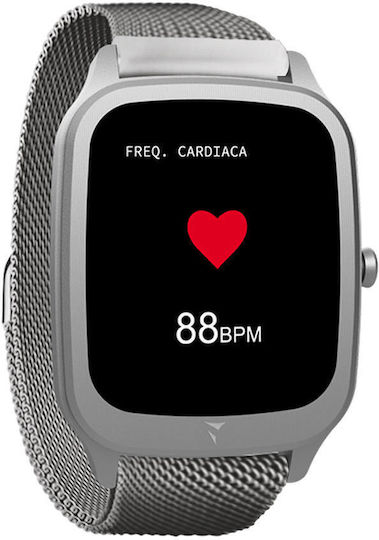 Techmade Vision Smartwatch with Heart Rate Monitor (Silver Metal) Ansicht 2